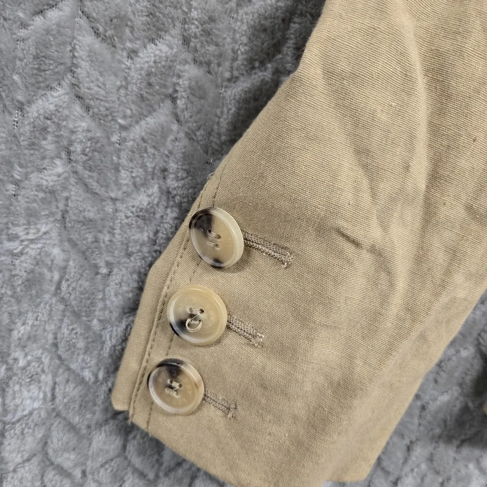Burberry London‎ Linen Blend Natural Beige Women's Jacket Size 4 UK 6 - Picture 10 of 12